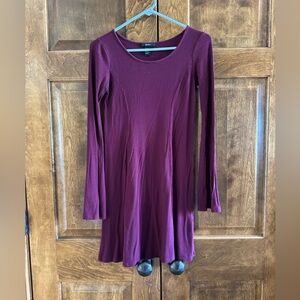 Forever 21 Burgundy Colored Long Sleeve Dress - Women's Size XS